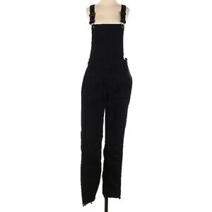 Madewell Skinny Overalls in Black Lunar Wash, Medium